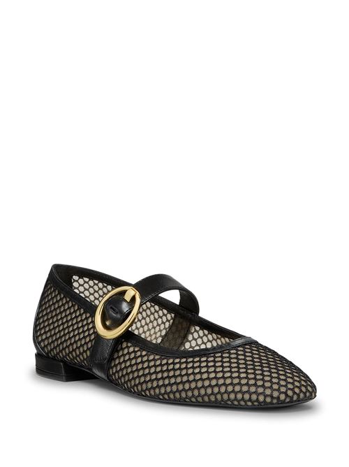 Black leather trim perforated ballerina Stuart Weitzman | SI636OPABLK